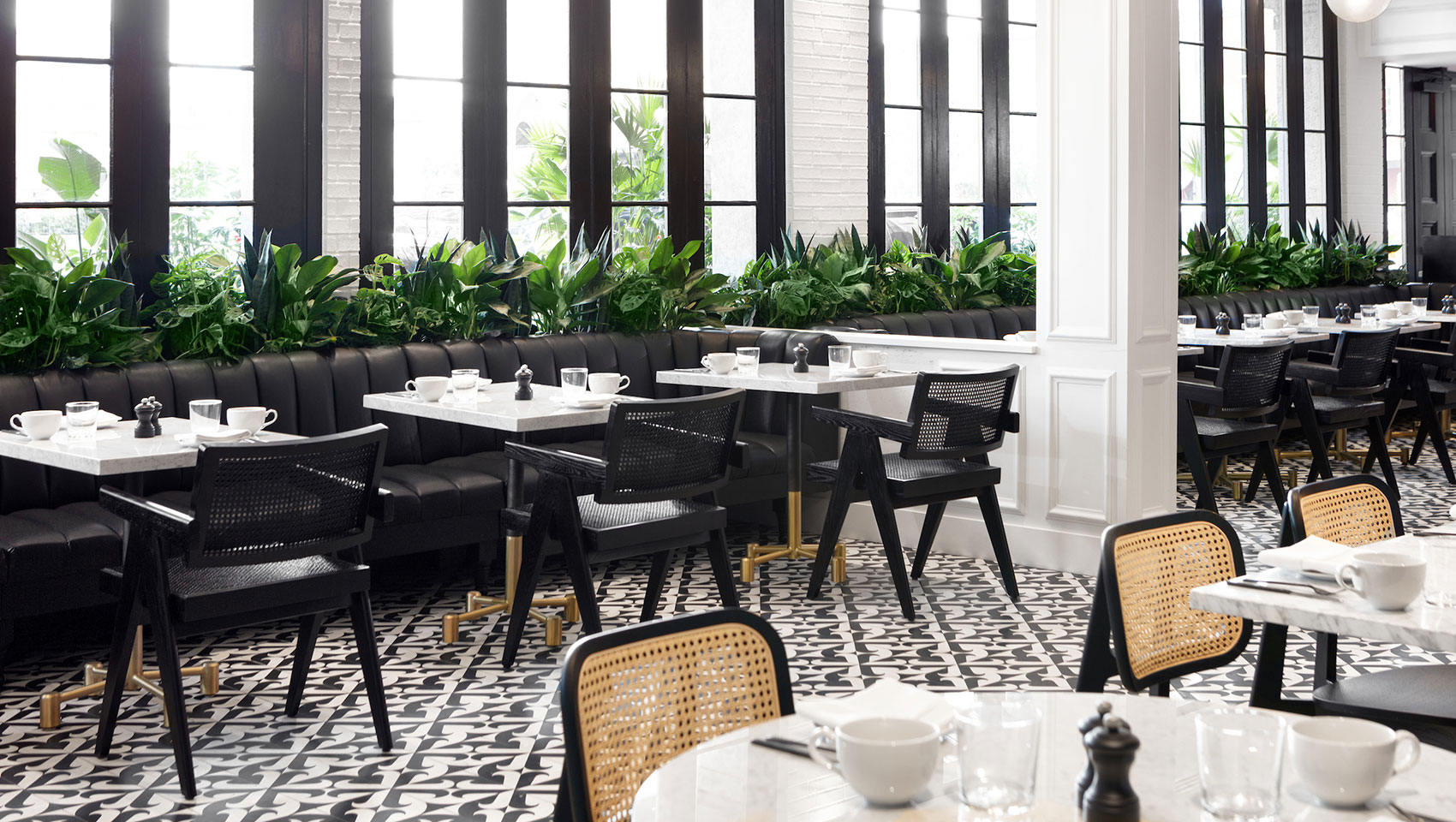 King Brasserie dining area tables