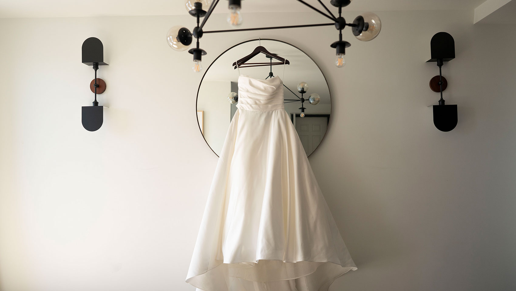 Wedding Dress in Getting Ready Room
