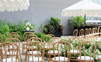 outdoor ceremony seating at Kimpton Hotel Fontenot